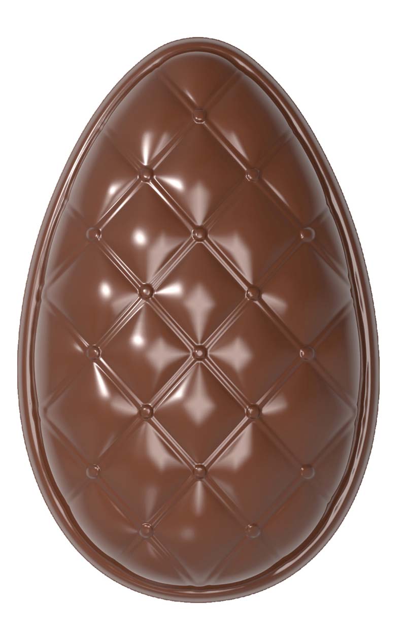 Chocolate World Egg Moulds - E7010/175 - Egg Chesterfield 175mm - 175x110x55mm