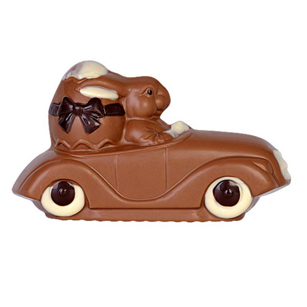 Hans Brunner Spinning-Moulds - Rabbit sitting in a car - EF-BL-4020 - Dimensions: Length: 145 mm