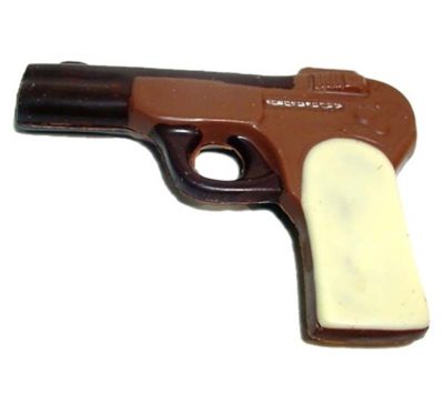 Chocolate World Hollow Figure Moulds - H073 - Revolver 115mm - 115x117x21mm