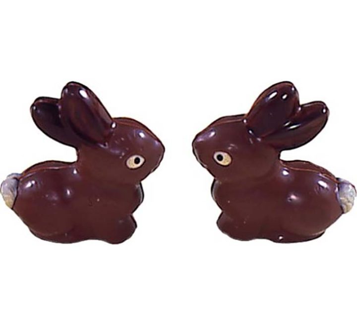 Chocolate World Hollow Figure Moulds - H118 - Two Small Rabbits 125mm - 125x102x43mm