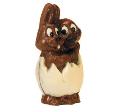 Chocolate World Hollow Figure Moulds - H221001/B - Duo In Egg 170mm - 170x93x79mm