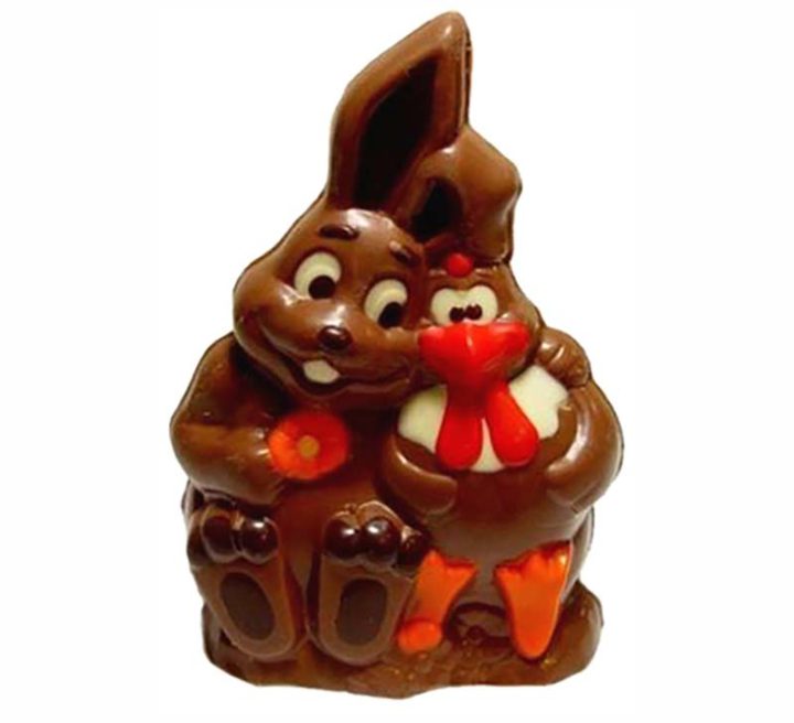 Chocolate World Hollow Figure Moulds - H221053/B - Hare With Chicken 145mm - 145x100x63.5mm