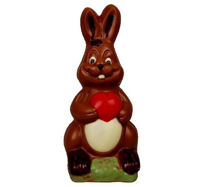 Chocolate World Hollow Figure Moulds - H221059/C - Hare With Heart 225Mm - 220x103x116mm