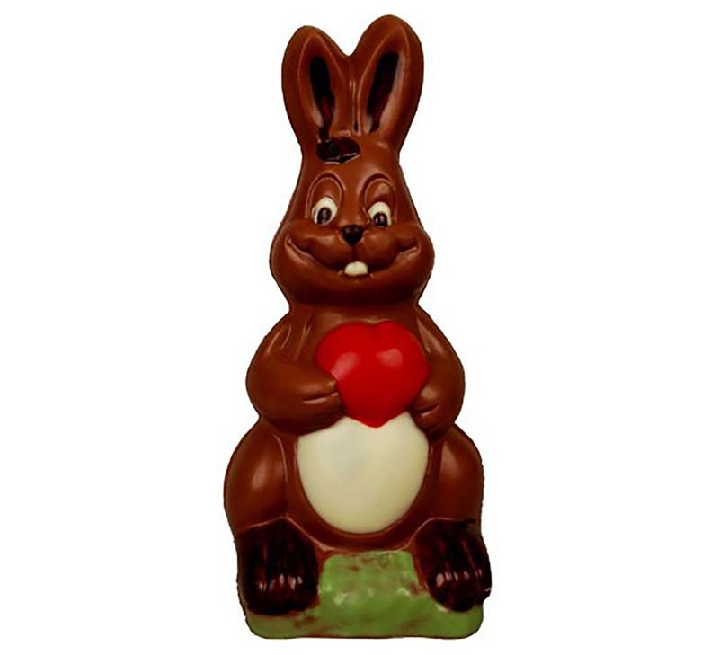 Chocolate World Hollow Figure Moulds - H221059/C - Hare With Heart 225Mm - 220x103x116mm