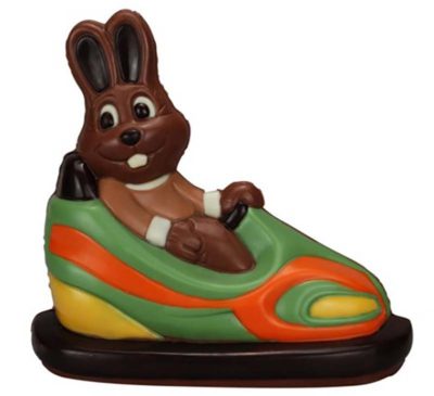 Chocolate World Hollow Figure Moulds - H221066/C - Hare In Bumper Car - 173x160x94mm