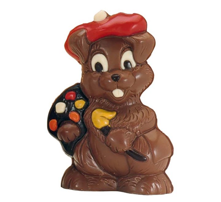 Chocolate World Hollow Figure Moulds - H221071/C - Painter Hare 195mm - 195x135x83mm