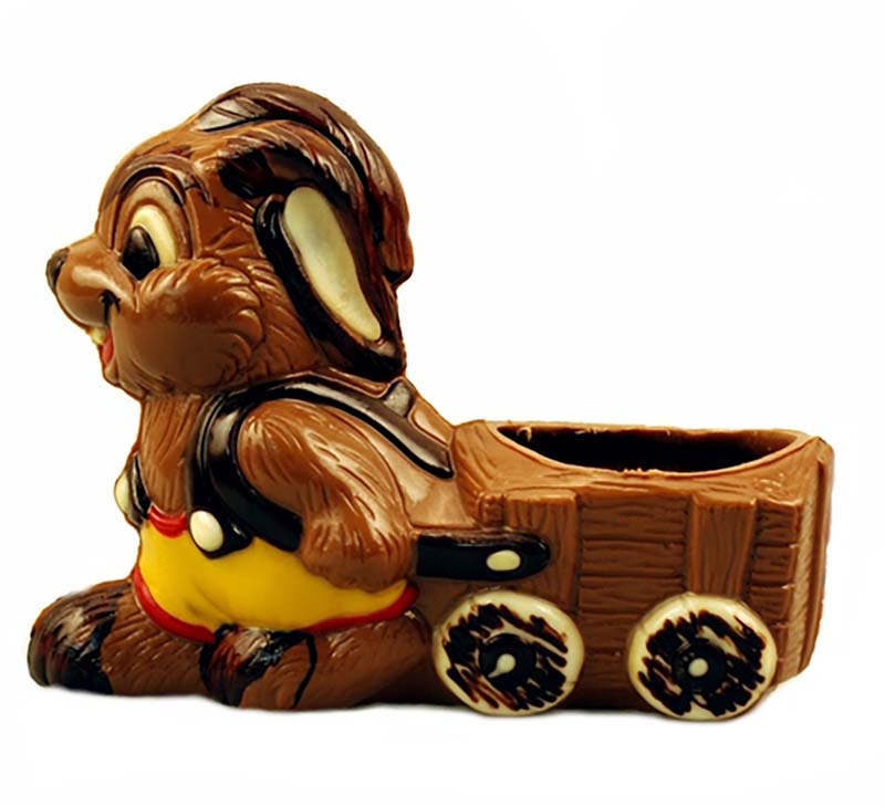 Chocolate World Hollow Figure Moulds - H221074/C - Hare With Open Cart 186mm - 186x142x74.5mm
