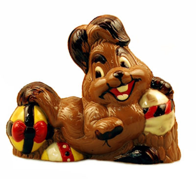 Chocolate World Hollow Figure Moulds - H221075/C - Lying Down Hare - 189x159x71mm