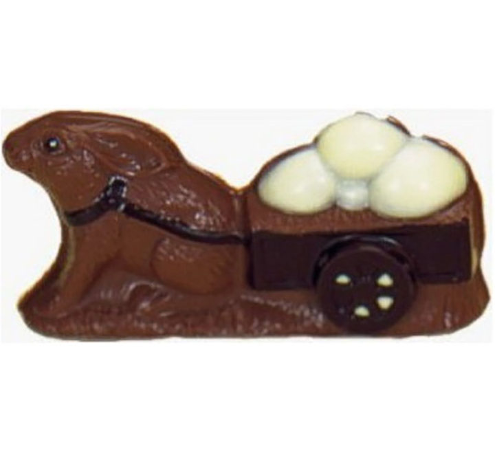 Chocolate World Hollow Figure Moulds - H260 - Hare Cart Egg 120mm - 120x62x38mm