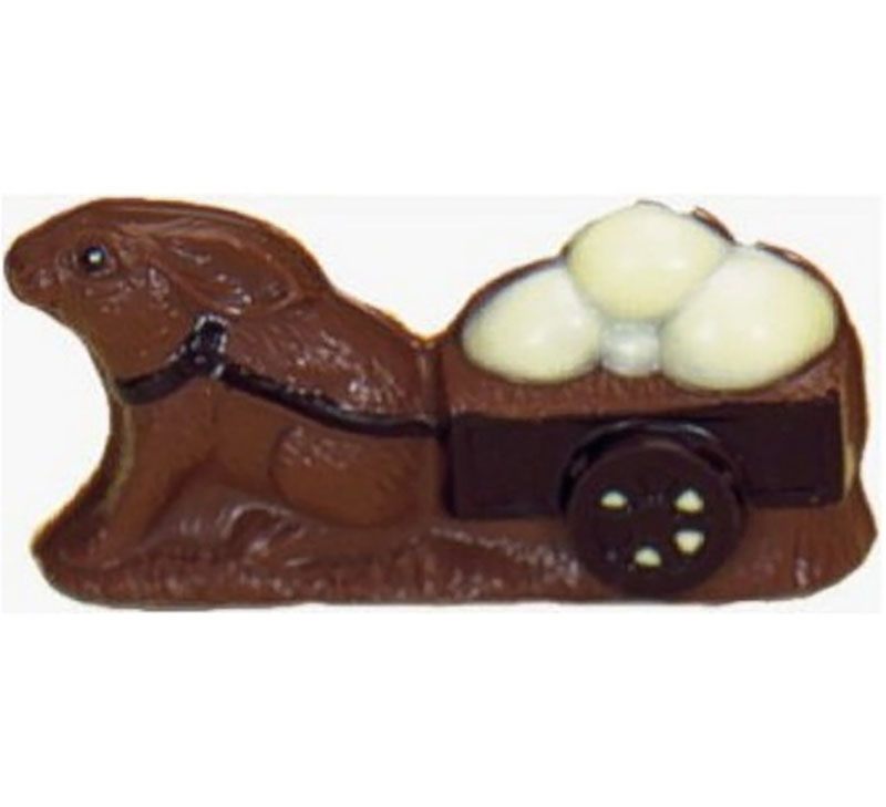 Chocolate World Hollow Figure Moulds - H260 - Hare Cart Egg 120mm - 120x62x38mm