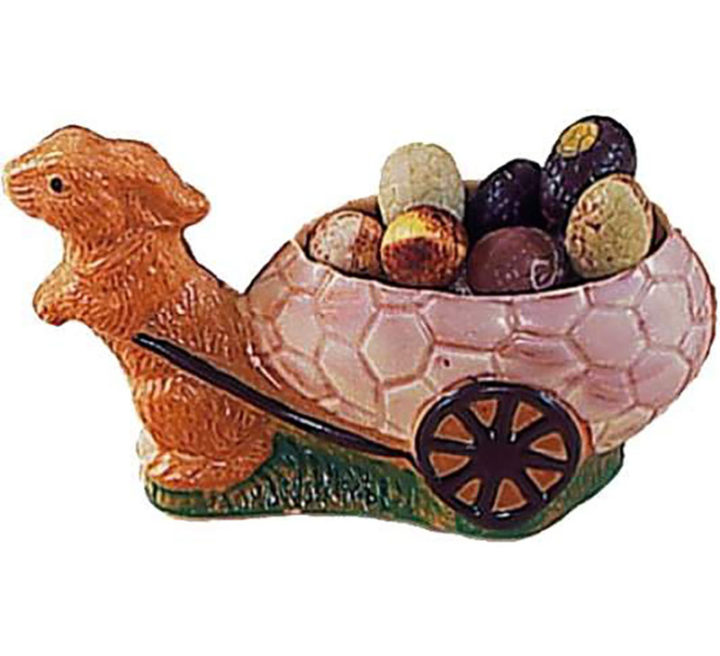 Chocolate World Hollow Figure Moulds - H319 - Hare Open Cart 193mm - 190x114x84mm