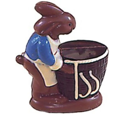 Chocolate World Hollow Figure Moulds - H391 - Hare With Basket 150mm - 150x108x44mm