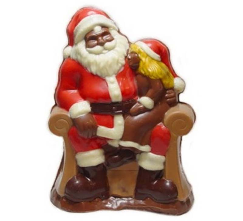 Chocolate World Hollow Figure Moulds - H441014/C - Santa Claus With Child 180mm - 180x136x96mm