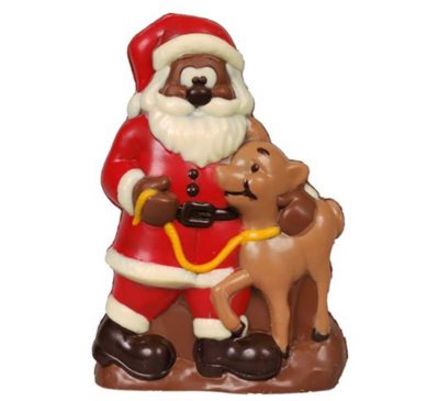 Chocolate World Hollow Figure Moulds - H441022/C - Chocolate Mold Santa Claus Deer 180mm - 180x120x78.5mm