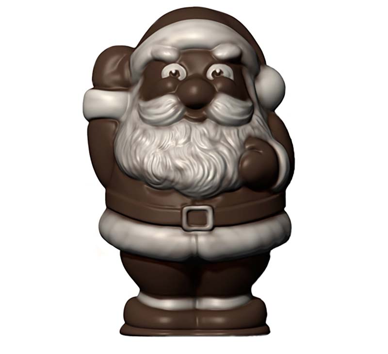 Chocolate World Hollow Figure Moulds - H441041/E - Chocolate Mold Santa Claus 218mm - 218x135x114mm