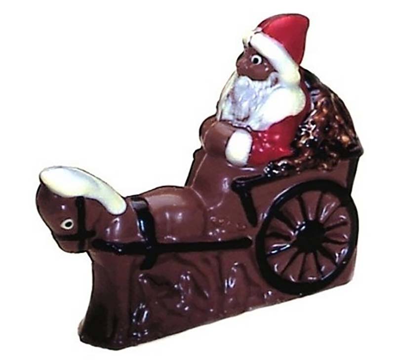 Chocolate World Hollow Figure Moulds - H483 - Santa Claus Cart 210mm - 210x163x59mm