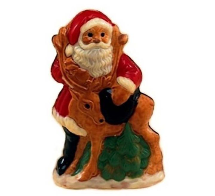Chocolate World Hollow Figure Moulds - H555 - Santa Claus With Moose 157mm - 157x100x42mm