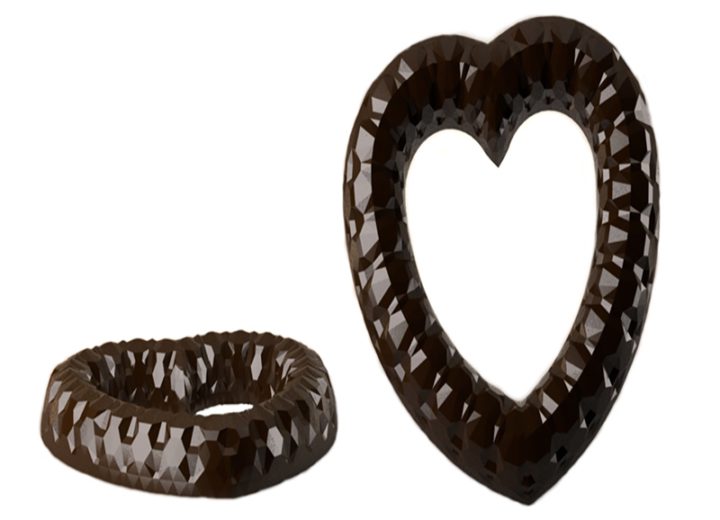 Chocolate World Hollow Figure Moulds - H661081/C - Heart Diamond 176mm - 176x166x26mm