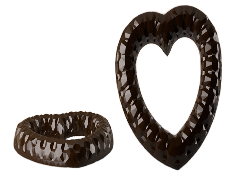 Chocolate World Hollow Figure Moulds - H661081/C - Heart Diamond 176mm - 176x166x26mm