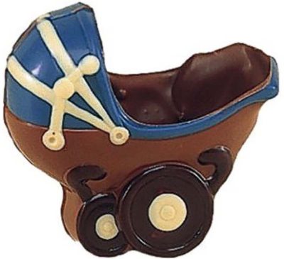 Chocolate World Hollow Figure Moulds - H742 - Chocolate Mold Stroller 130mm - 130x114x74mm
