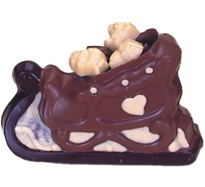 Chocolate World Hollow Figure Moulds - H745 - Sleigh 150mm - 150x99x57mm