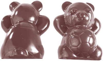 Chocolate World Frame Moulds - HA10778 - Teddy With Ball - 200x72xN/Amm