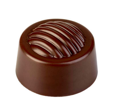 Hans Brunner Frame-Moulds - Praline with lines - HB-0006-S - Dimensions: Length: 28 mm