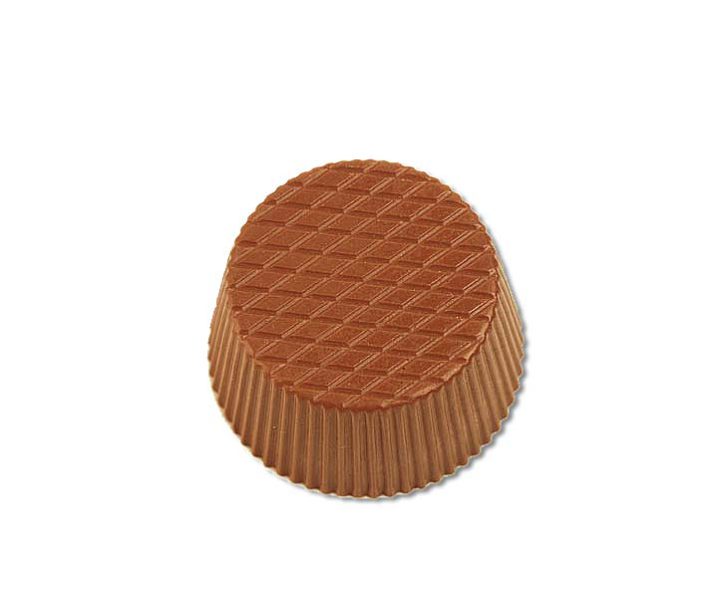 Hans Brunner Frame-Moulds - Round praline with lines - HB-0044-S - Dimensions: Length: 28.5 mm