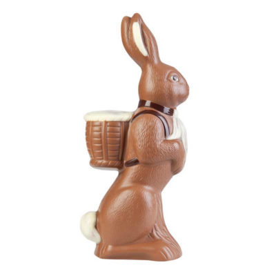 Hans Brunner Hand-Moulds - Sitting rabbit with basket - HB-0116-B-PC - Dimensions: Length: 187 mm