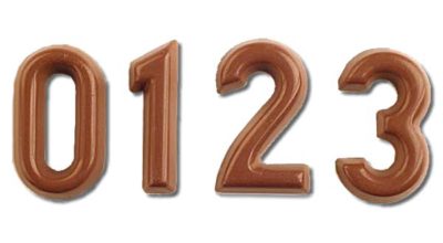 Hans Brunner Frame-Moulds - Numbers 0-9 - HB-0282-PC - Dimensions: Length: 39 mm