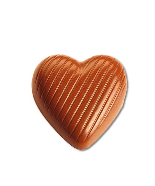 Hans Brunner Frame-Moulds - Heart with lines - HB-0736-S - Dimensions: Length: 30 mm