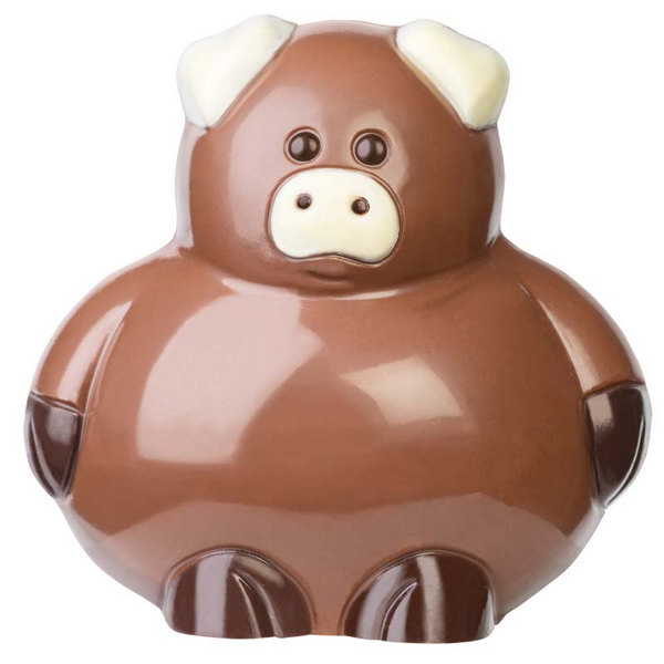 Hans Brunner Hand-Moulds - Spherical pig "Babette" - HB-8051-PC - Dimensions: Length: 103 mm