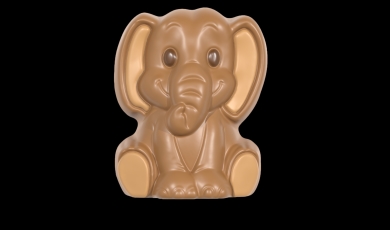 Hans Brunner Hand-Moulds - Elephant "Felix" - HB-8183-PC - Dimensions: Length: 90 mm