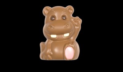Hans Brunner Hand-Moulds - Hippo "Levi" - HB-8184-PC - Dimensions: Length: 95 mm