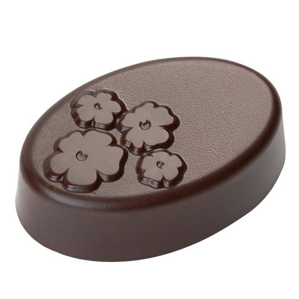 Hans Brunner Frame-Moulds - Oval praline Easter "narcissus" - HB-9031-S - Dimensions: Length: 40 mm
