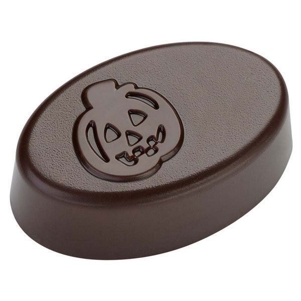 Hans Brunner Frame-Moulds - Oval praline Halloween "pumpkin" - HB-9041-S - Dimensions: Length: 40 mm