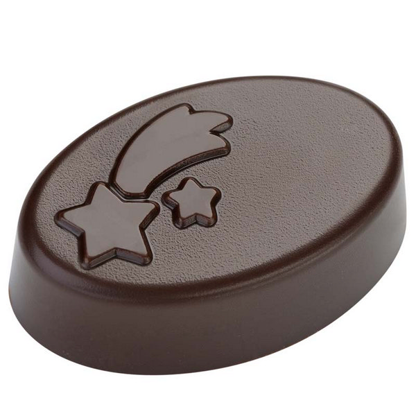 Hans Brunner Frame-Moulds - Oval praline "Christmas - HB-9043-S - Dimensions: Length: 40 mm