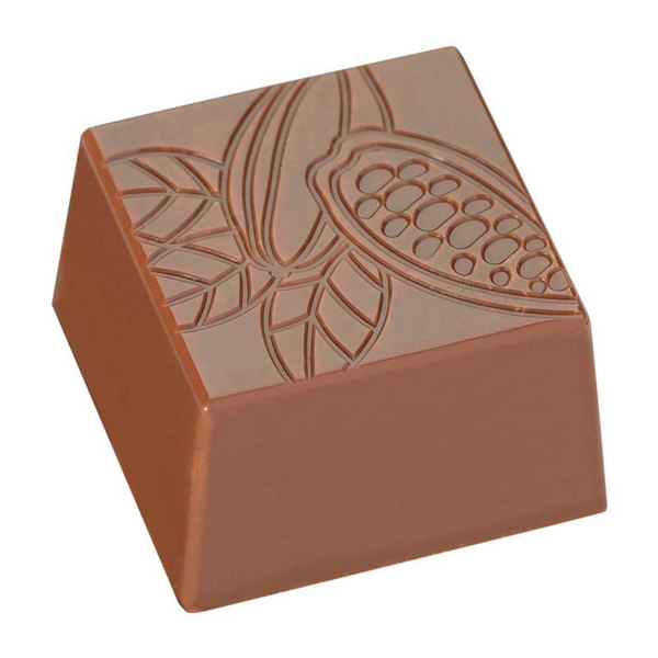 Hans Brunner Frame-Moulds - Square praline "cocoa pod" - HB-9144-S - Dimensions: Length: 25 mm