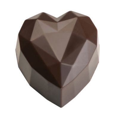 Hans Brunner Frame-Moulds - Brilliant praline "Heart" - HB-9154-S - Dimensions: Length: 30 mm
