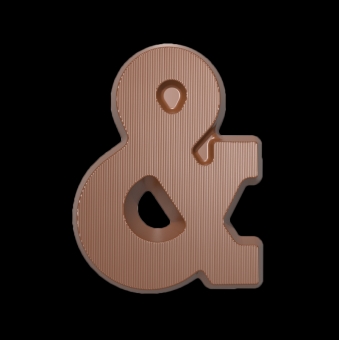 Hans Brunner Frame-Moulds - "Ampersand" - HB-9155-& - Dimensions: Length: 150 mm