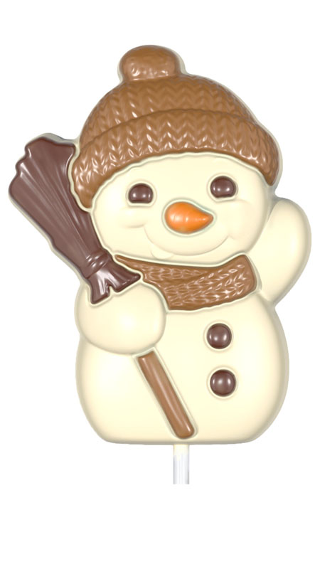 Hans Brunner Frame-Moulds - Lolly 'Snowman Finn' - HB-9183-PC - Dimensions: Length: 70 mm