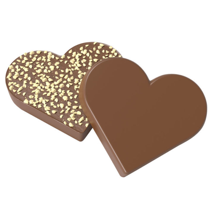 Hans Brunner Hand-Moulds - Flat "Heart" - HB-9194-PC - Dimensions: Length: 48 mm