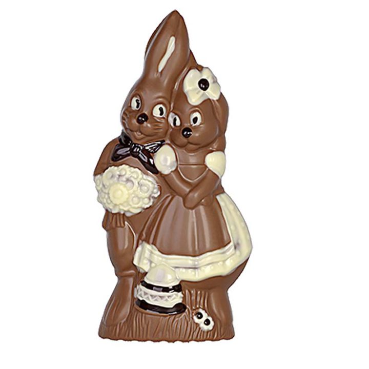 Chocolate World Hollow Figure Moulds - HB426A - Rabbit Couple 185mm - 185xN/AxN/Amm