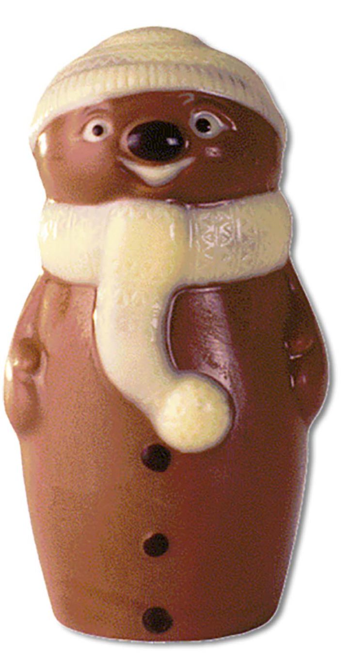 Chocolate World Hollow Figure Moulds - HB630 - Snowman With Shawl - 145xN/AxN/Amm
