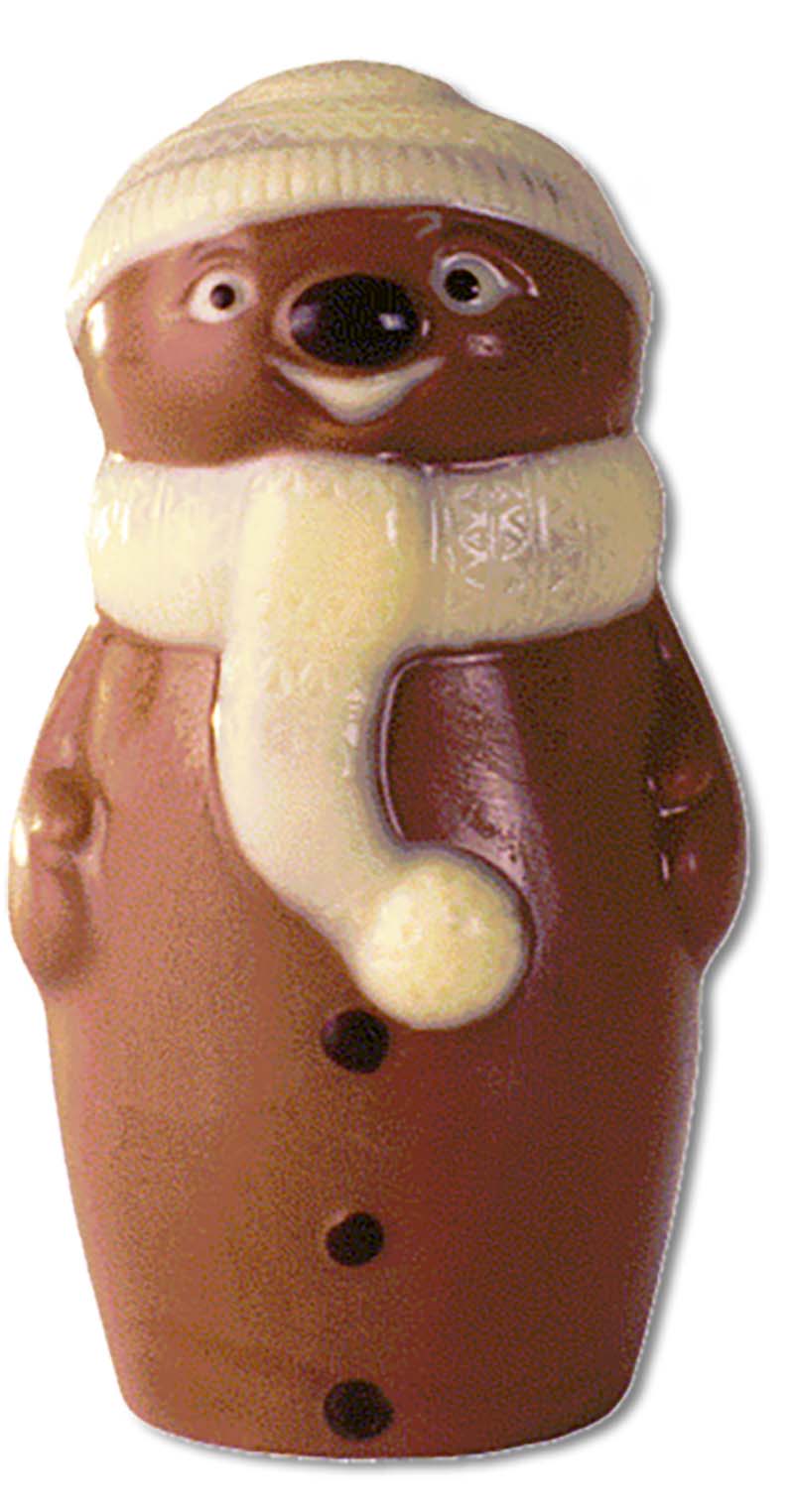 Chocolate World Hollow Figure Moulds - HB630 - Snowman With Shawl - 145xN/AxN/Amm