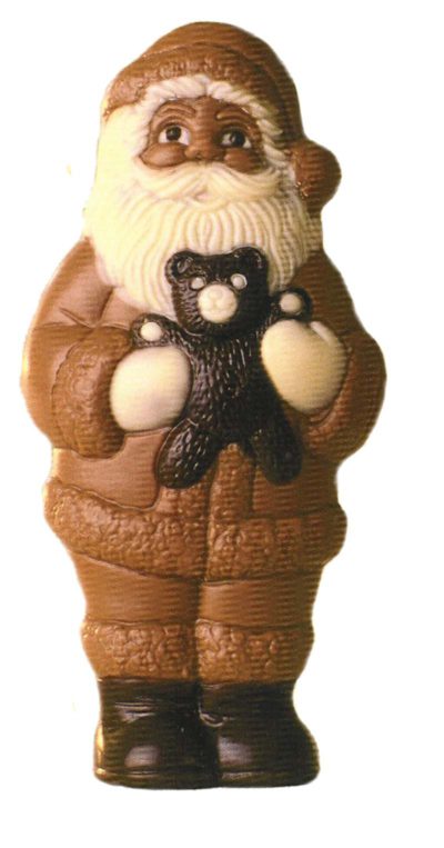 Chocolate World Hollow Figure Moulds - HB635 - Santa Claus + Bear 146mm - 146xN/AxN/Amm