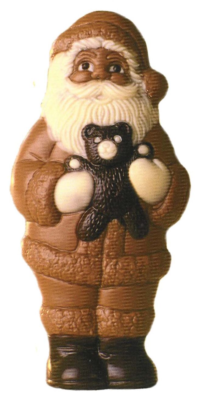 Chocolate World Hollow Figure Moulds - HB635 - Santa Claus + Bear 146mm - 146xN/AxN/Amm
