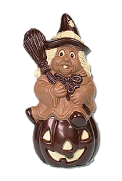 Chocolate World Hollow Figure Moulds - HB8014 - Witch + Pumpkin 130mm - 130xN/AxN/Amm