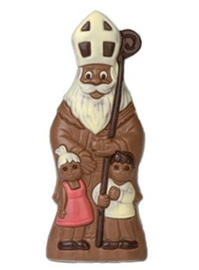 Chocolate World Hollow Figure Moulds - HB8125 - Saint Nicolas + Children 185mm - 185x80x46mm