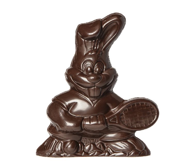Chocolate World Hollow Figure Moulds - HC10012 - Tennis Rabbit 190mm - 190xN/AxN/Amm